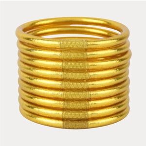 Authentic Budha Girl GOLD ALL WEATHER BANGLES (SET OF 9) - SERENITY PRAYER